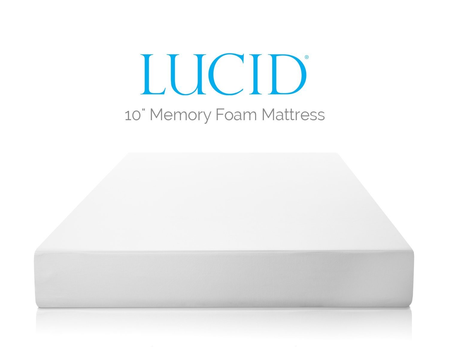 lucid 10 in memory foam mattress